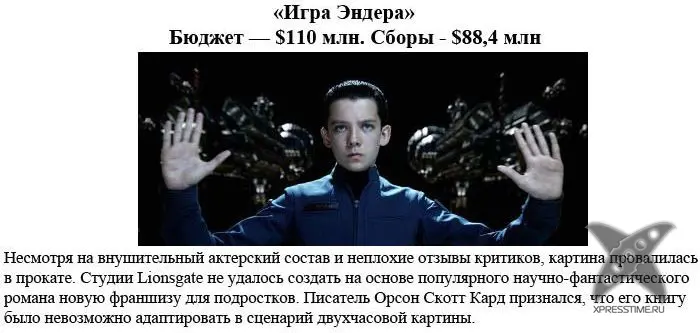 Провальные фильмы 2013 года