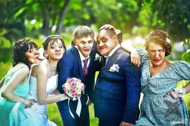 Ужасные свадебные фотографии