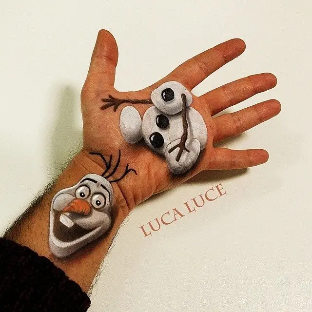 3D рисунки на ладони-8