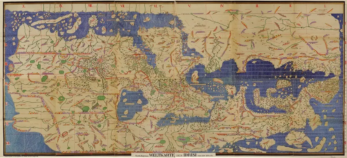 Карта мира географа аль-Идриси 1154 год